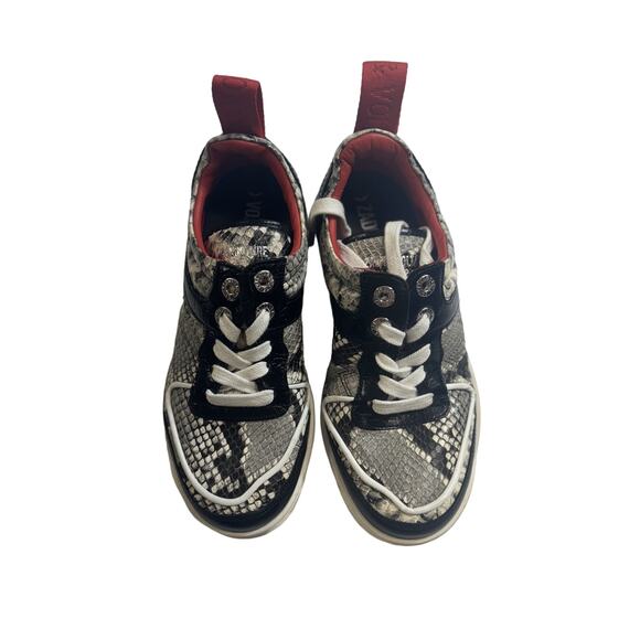 Zadig & Voltaire NWOB Blaze Wild Snake Embossed Leather Platform Sneakers EU 37 - Picture 2 of 7